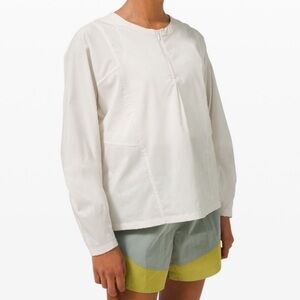 #112 Lululemon Against Convention Long Sleeve Shirt
Antique White - Sz 14